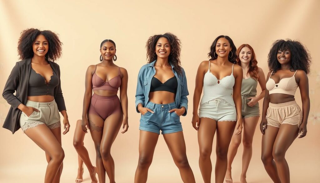 A-group-of-fashionable-women-of-diverse-body-types-wearing-the-latest-combishort-styles-posed--1024x585 Combishort : tendances printemps/été 2025