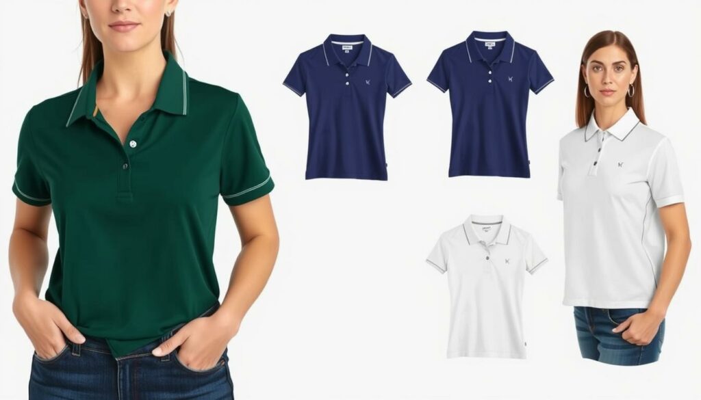 Image-dun-polo-femme-avec-differentes-coupes-1024x585 Polo manches courtes : comment le porter de façon féminine ?