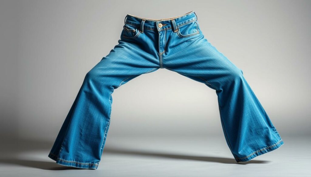A-stylish-pair-of-low-rise-flared-pantalon-from-the-early-2000s-in-a-vibrant-blue-denim-1024x585 Comment s'habiller avec les incontournables de l’été 2025