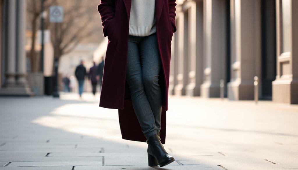 A-stylish-winter-outfit-for-a-weekend-in-Milan-a-long-tailored-wool-coat-in-a-rich-burgundy-1024x585 Week-end à Milan : comment s'habiller ?