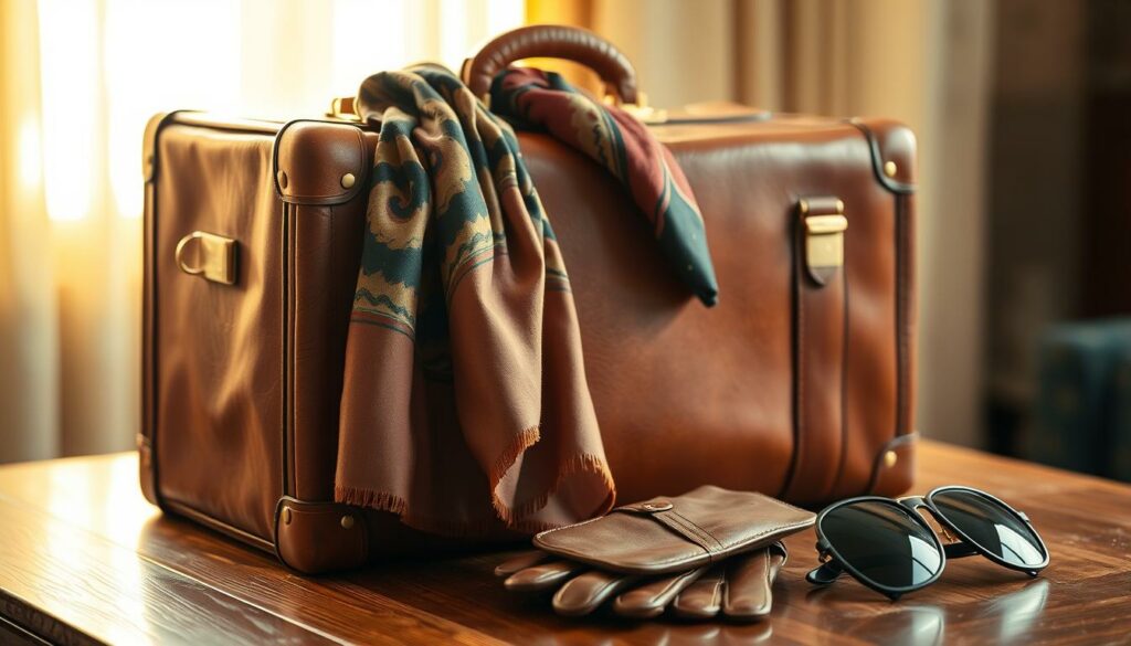 A-vintage-brown-leather-valise-sits-atop-a-wooden-table-its-worn-surface-reflecting-the-warm--1024x585 Week-end à Milan : comment s'habiller ?