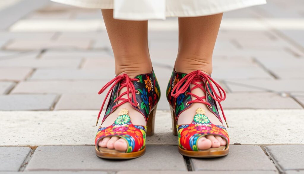 Image-de-chaussures-colorees-avec-une-jupe-blanche-1024x585 Quelles chaussures porter avec une jupe blanche ?