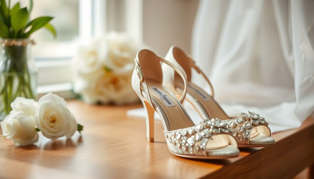 Image-de-chaussures-de-mariage-elegantes-1024x585 Tenue à base de jupe pour un mariage