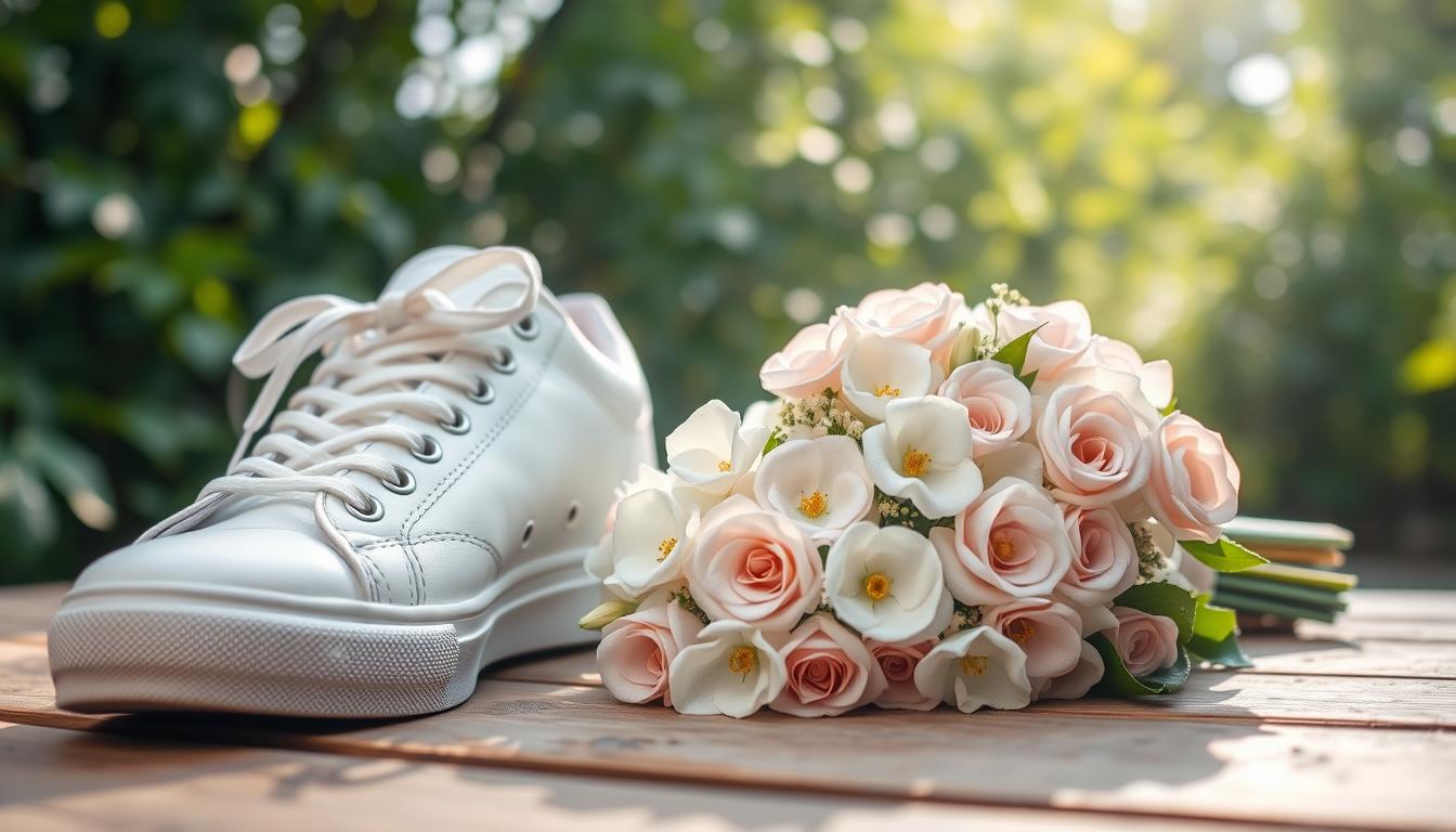 Quelle baskets porter avec une robe de mariée