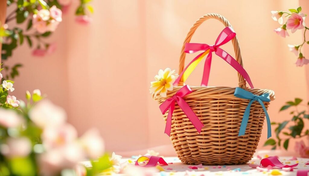 Vibrant-and-whimsical-a-pair-of-baskets-stand-out-against-a-soft-pastel-backdrop.-The-woven-1024x585 Quelle baskets porter avec une robe de mariée ?